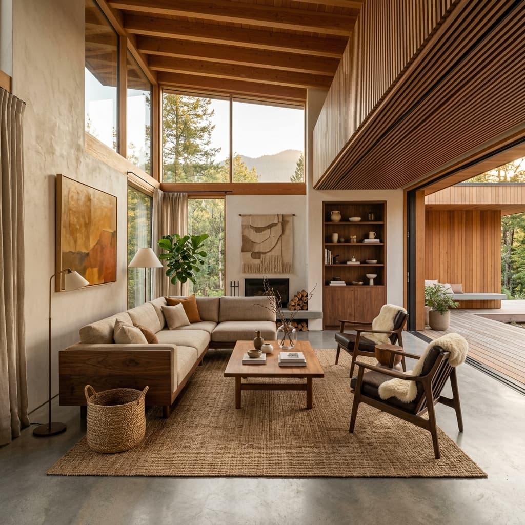 Curated living space with premium furniture